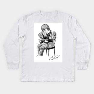 Noel G Original Ink Drawing Print Kids Long Sleeve T-Shirt